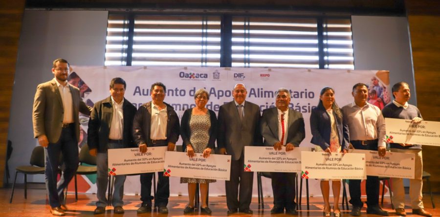 Incremento de apoyo alimentario en escuelas,  logro del Gobierno de Oaxaca