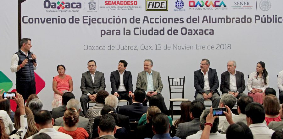 AMH respalda acciones de alumbrado público en la capital oaxaqueña