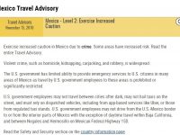 Actualiza EU alerta de viaje para seis estados de México