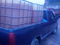 Asegura policía estatal  en el Istmo 4 mil litros de hidrocarburo en tres vehículos abandonados