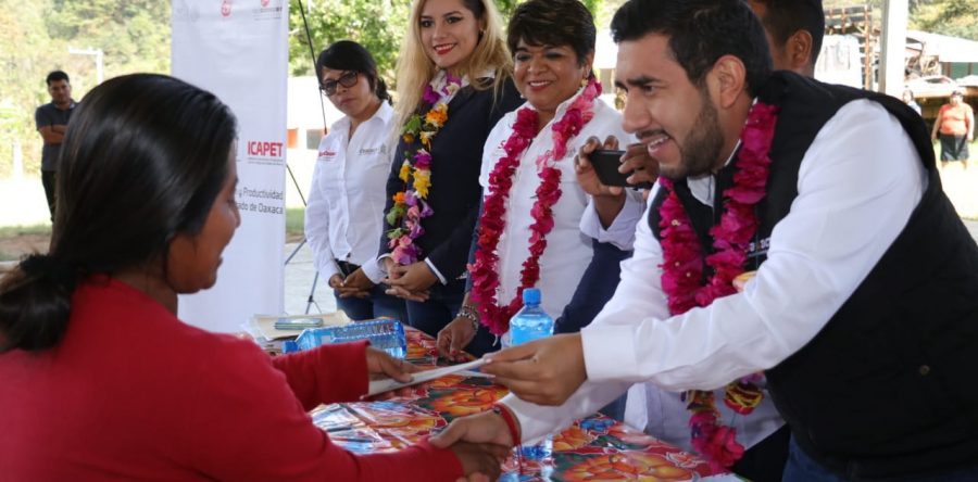 Entrega Icapet créditos a mujeres en Santiago Xochiltepec