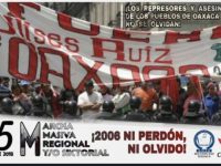 Marcha la S-22 en contra de Ulises Ruiz Ortiz