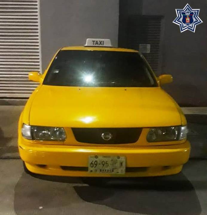 Detiene Policía Estatal persona armada y recupera taxi con reporte de robo