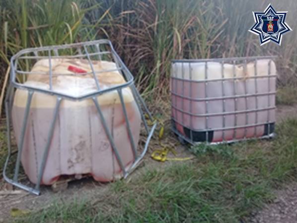 Alrededor de mil 600 litros de hidrocarburo  asegurados por la BOM en la Cuenca del Papaloapan