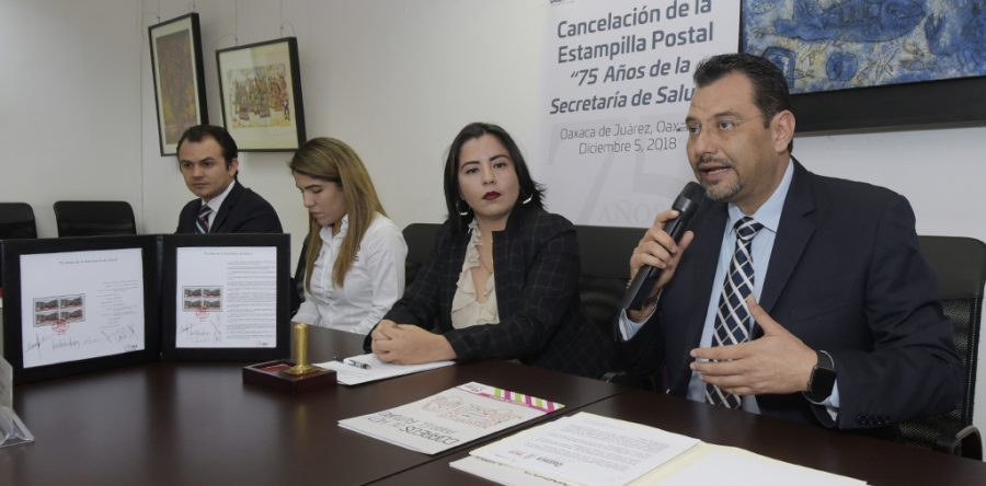Realizan ceremonia de cancelación de la estampilla de los “75 años de la Secretaría de Salud”