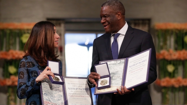 Entregan Premio Nobel de la Paz 2018 a Denis Mukwege y Nadia Murad