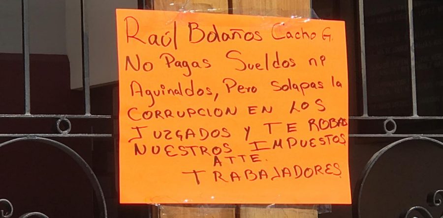 Protestaron  trabajadores del TSJO