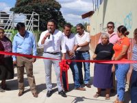 Siguen los beneficios para habitantes de Santa Lucía, ahora inauguró Raúl Cruz el muro de contención en la Carrillo Puerto