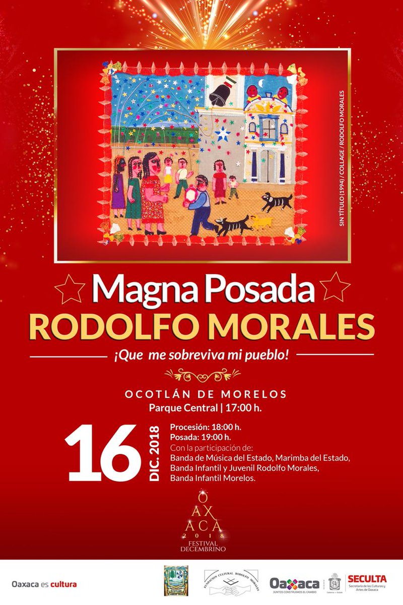 Invita Seculta a la Magna Posada “Rodolfo Morales”