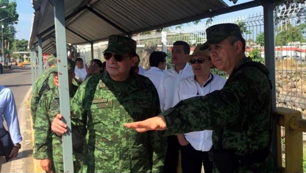 Titulares de Seguridad, Marina y Defensa visitan la frontera sur