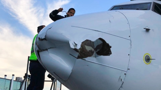 Dron impacta con avión de Aeroméxico en Tijuana