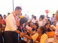 Inaugura AMH infraestructura básica, de alimentación y deportiva en San Juan Lajarcia