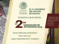 Vuelven al Congreso manos mágicas con “Exposición de Artesanías”