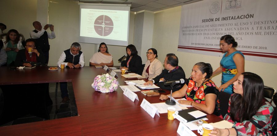 Instala Congreso Comisión de Seguimiento para la reconstrucción por sismos en Oaxaca