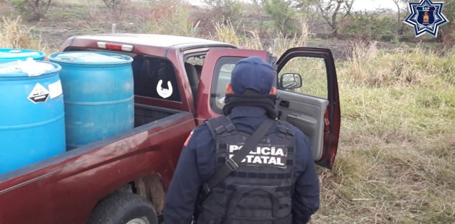 Asegura Policía Estatal más de 500 litros de hidrocarburo