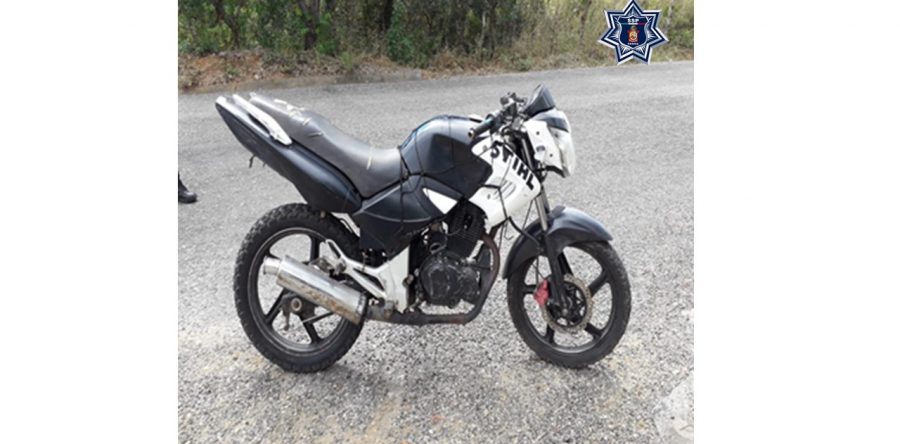 Recupera Policía Estatal motocicleta con reporte de robo