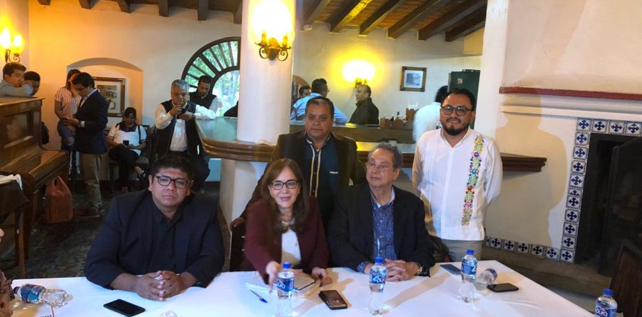 Líder nacional de Morena, Yeidckol Polevnsky respalda a Gaudencio Ortiz Cruz como edil de Tlaxiaco