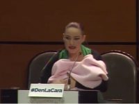 Senadora acusa a Muñoz Ledo de burlarse porque subió al estrado con su bebé