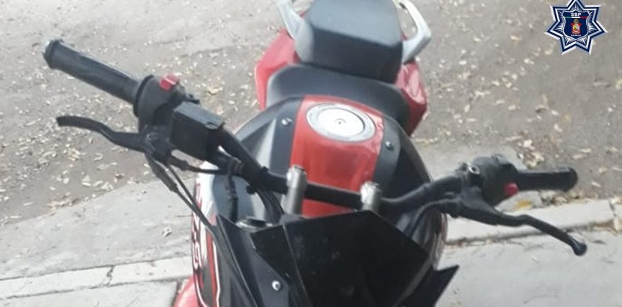 Recupera la Policía Estatal motocicleta con reporte de robo