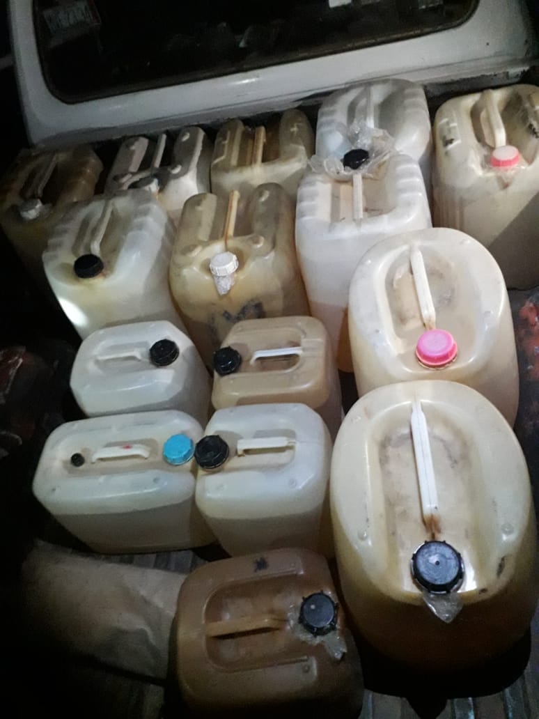 Asegurados alrededor de 550 litros de hidrocarburo en el Istmo