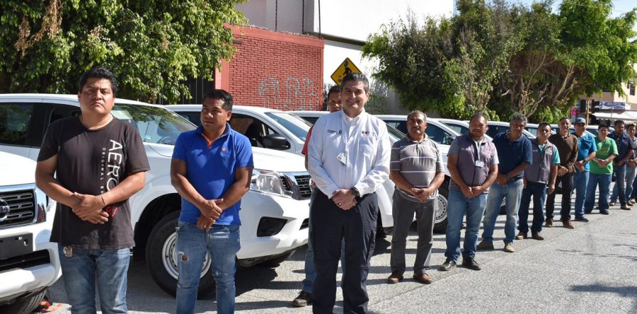 Entrega Régimen Estatal de Protección Social en Salud flotilla vehicular a brigadas de afiliación