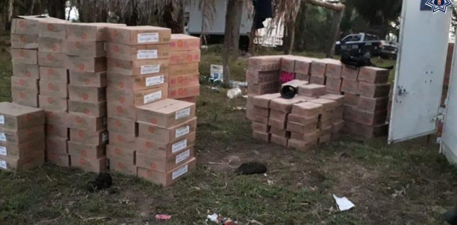 Recupera Policía Estatal en el Istmo, vehículo robado con 618 veladoras