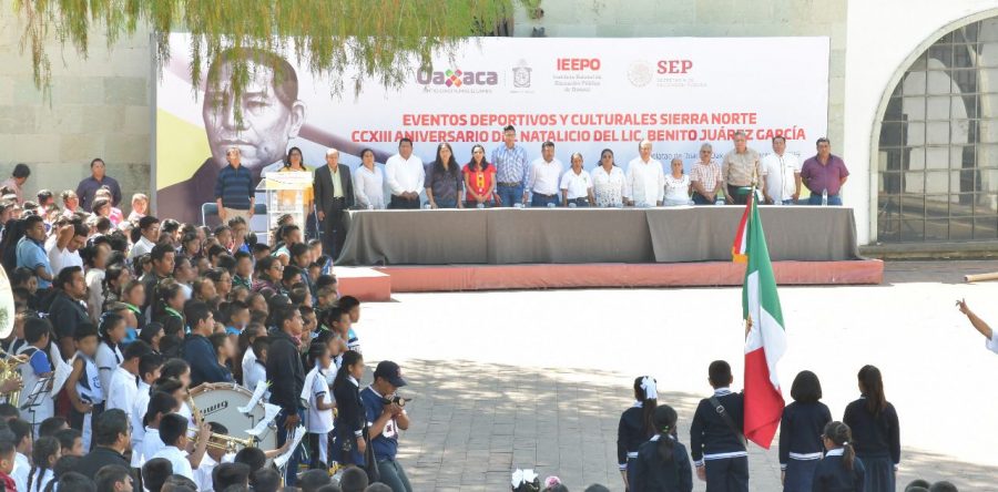 Promueve IEEPO participación de escolares en el encuentro Deportivo y Cultural “Benito Juárez”