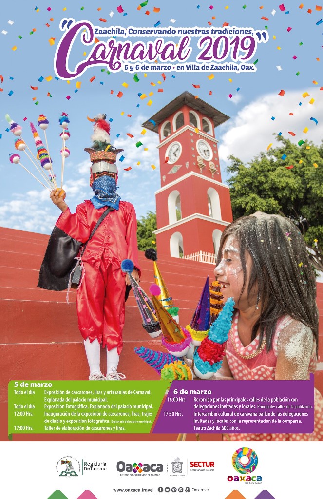Invita Sectur al Carnaval 2019 en la Villa de Zaachila