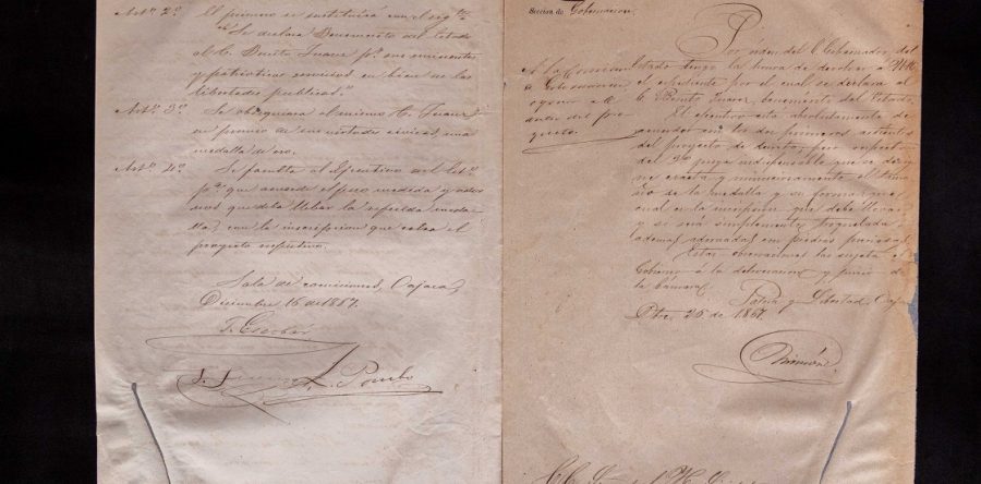 Conserva Archivo Estatal documentos históricos de Juárez