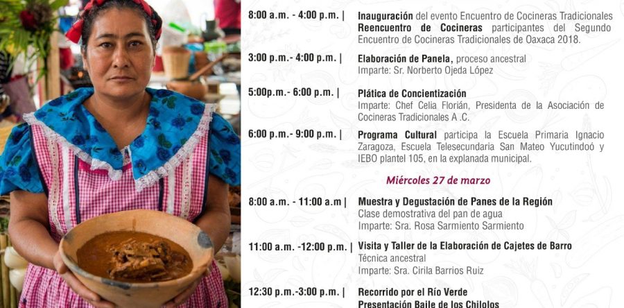 Invita Seculta a encuentro de cocineras tradicionales  en la Sierra Sur