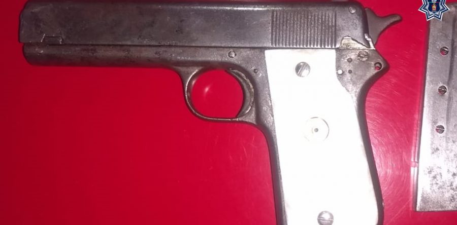 Detiene  Policía Estatal a persona con arma sin permiso de la Sedena