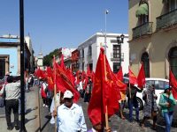Continúa Sol Rojo con protestas en la capital del estado