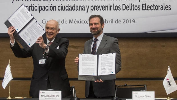 INE y Fepade acuerdan evitar delitos electorales en intermedias