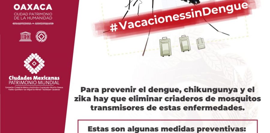 Convoca Gobierno de Oaxaca de Juárez a sumar esfuerzos por unas #VacacionesSinDengue