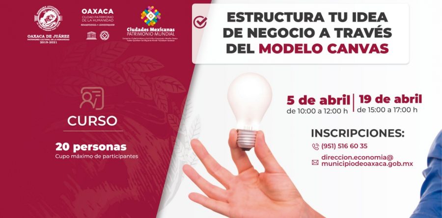 Invita Ayuntamiento capitalino al curso “Estructura tu idea de negocio a través del modelo CANVAS”