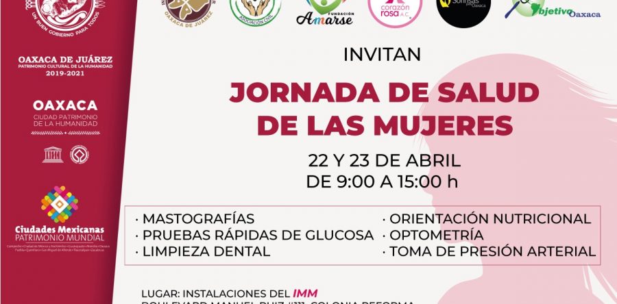 Invita Gobierno de Oaxaca de Juárez a la Jornada de Salud de las Mujeres