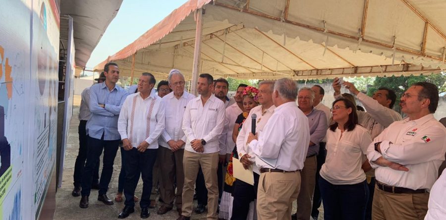 Supervisa Alejandro Murat y AMLO avances del Proyecto del Tren Interoceánico