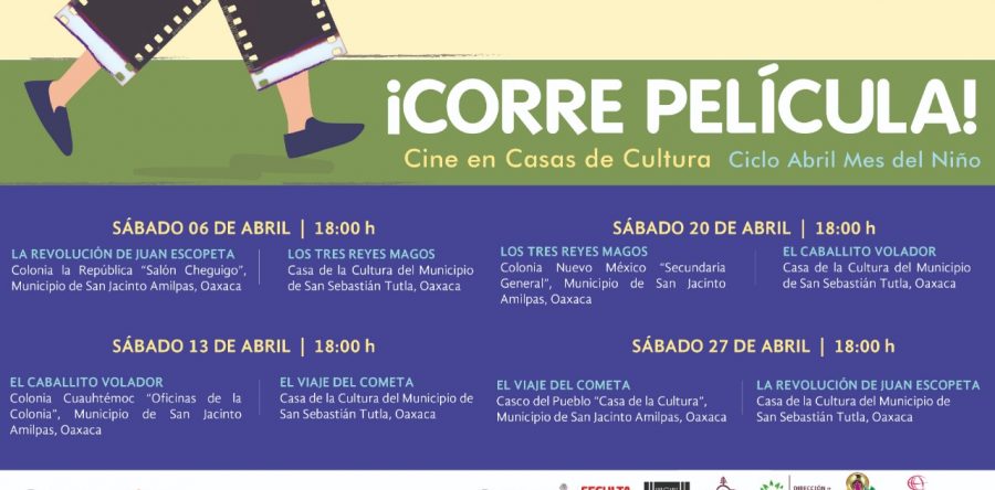 ¡Corre película! Cine en casas de cultura para niñas y niños