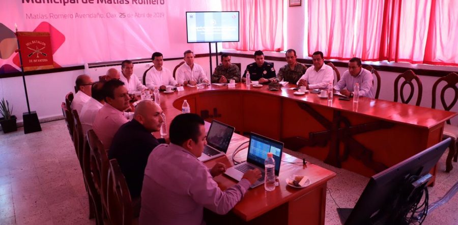 Coordinan esfuerzos y acciones para fortalecer la seguridad en Matías Romero