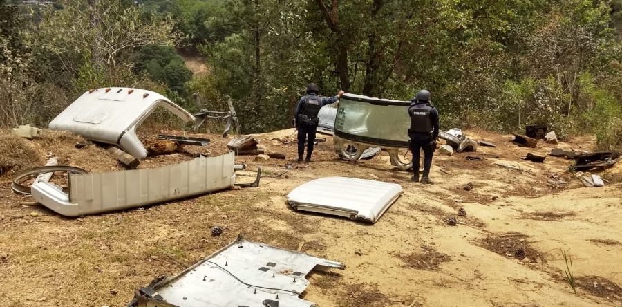 Localizan en la Sierra Sur autopartes y refacciones robadas