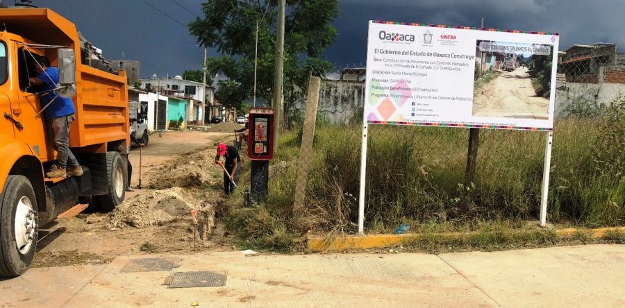 Sinfra entrega obras por más de 2.8 MDP en Santa María Atzompa