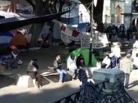 Continúa CODEDI en plantón en el Zócalo de la capital