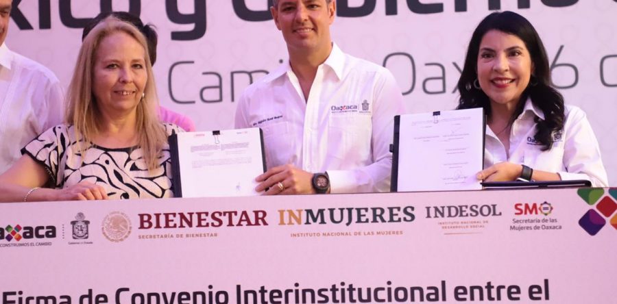 Signan Gobierno de Oaxaca e Inmujeres convenio de colaboración para realizar acciones en favor de las mujeres