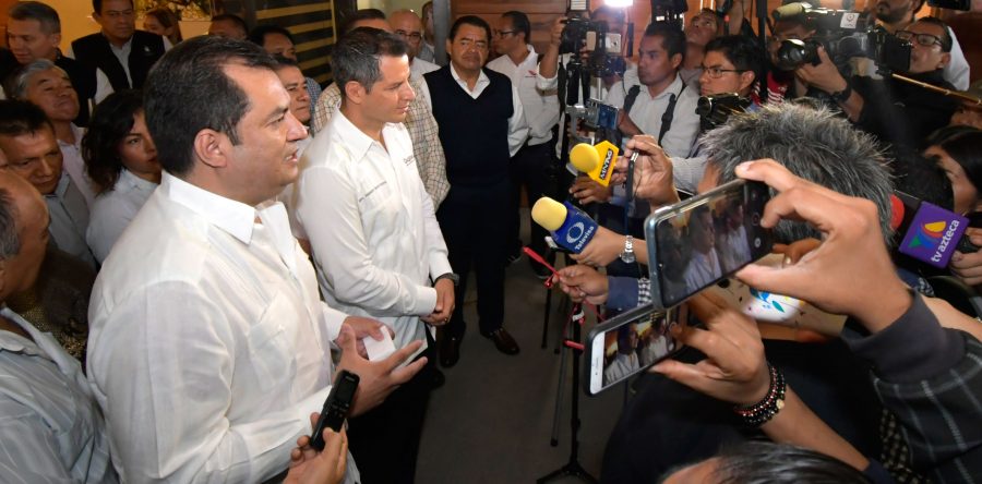 Oswaldo García y Alejandro Murat anuncian Base de Operaciones Mixtas en la Central de Abasto