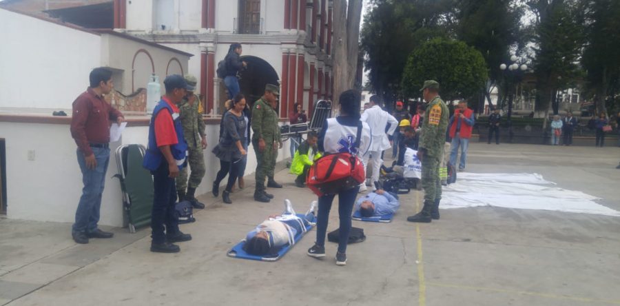 Realiza CEPCO simulacro de sismo en municipios de la Mixteca y Sierra Sur