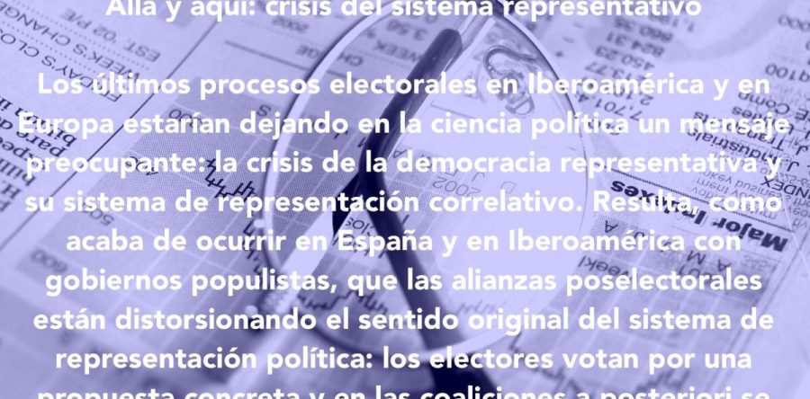 Allá y aquí: crisis del sistema representativo: Carlos Ramírez