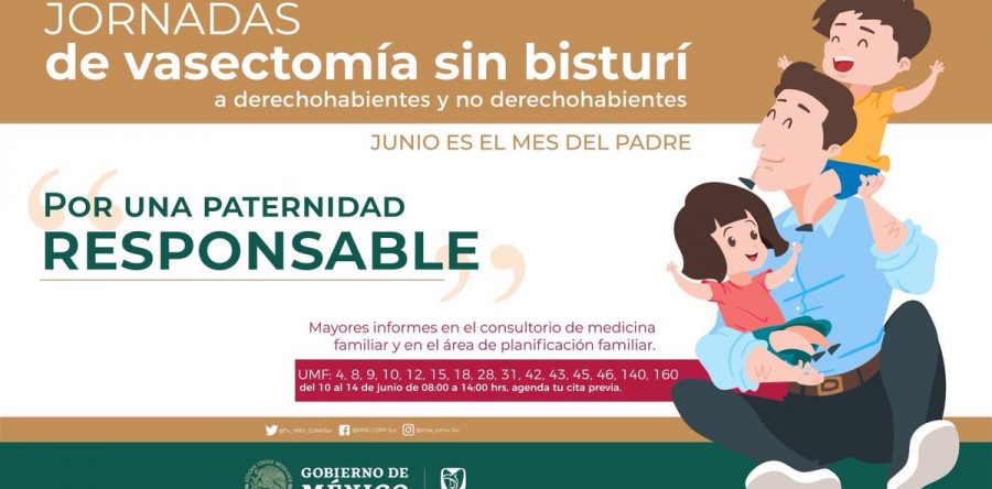 IMSS y la Secretaría de Salud celebran el Día del Padre con vasectomías gratis