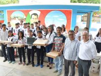 Entrega IEEPO mobiliario escolar a escuela Secundaria Federal