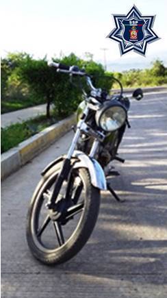 Recupera Policía Estatal una motocicleta con reporte de robo