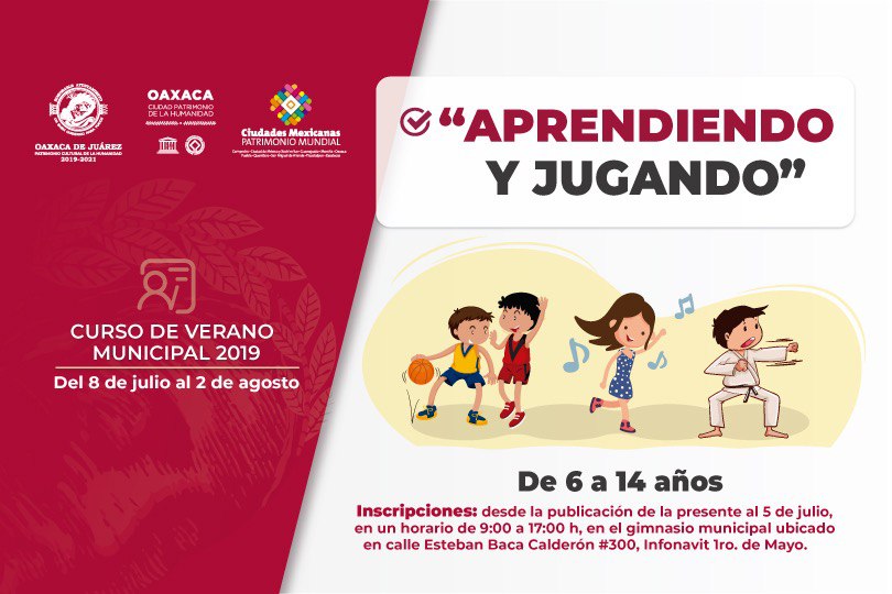 Invita Gobierno capitalino al curso  de verano “Aprendiendo y jugando”